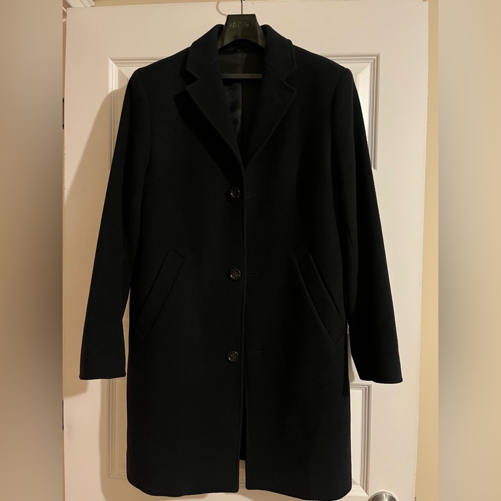 J. Crew Ludlow Men's TopCoat Wool & Cashmere | Size 36S | Navy